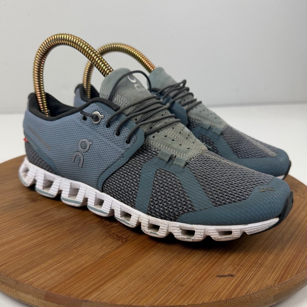 On Running Cloud Women's Running Shoes in Teal Gray